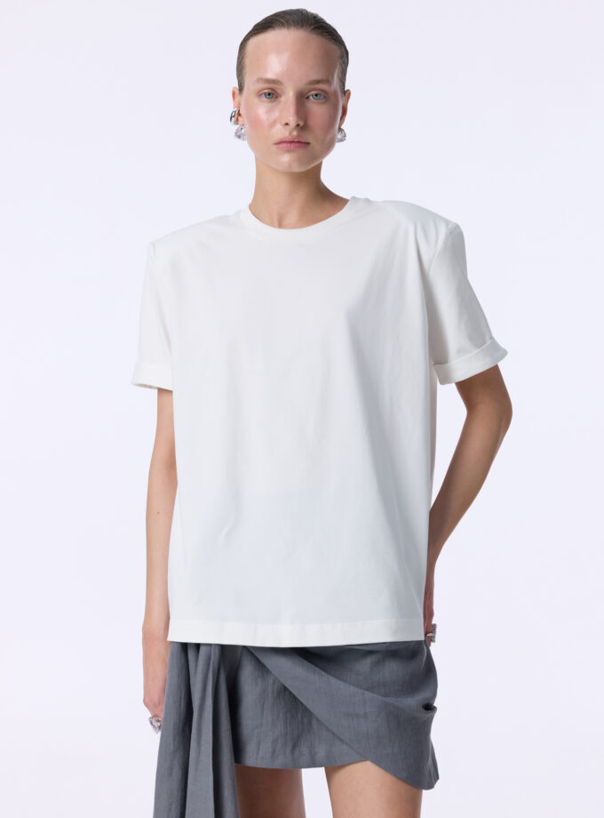Футболка Bazhane Bold t-shirt молочний