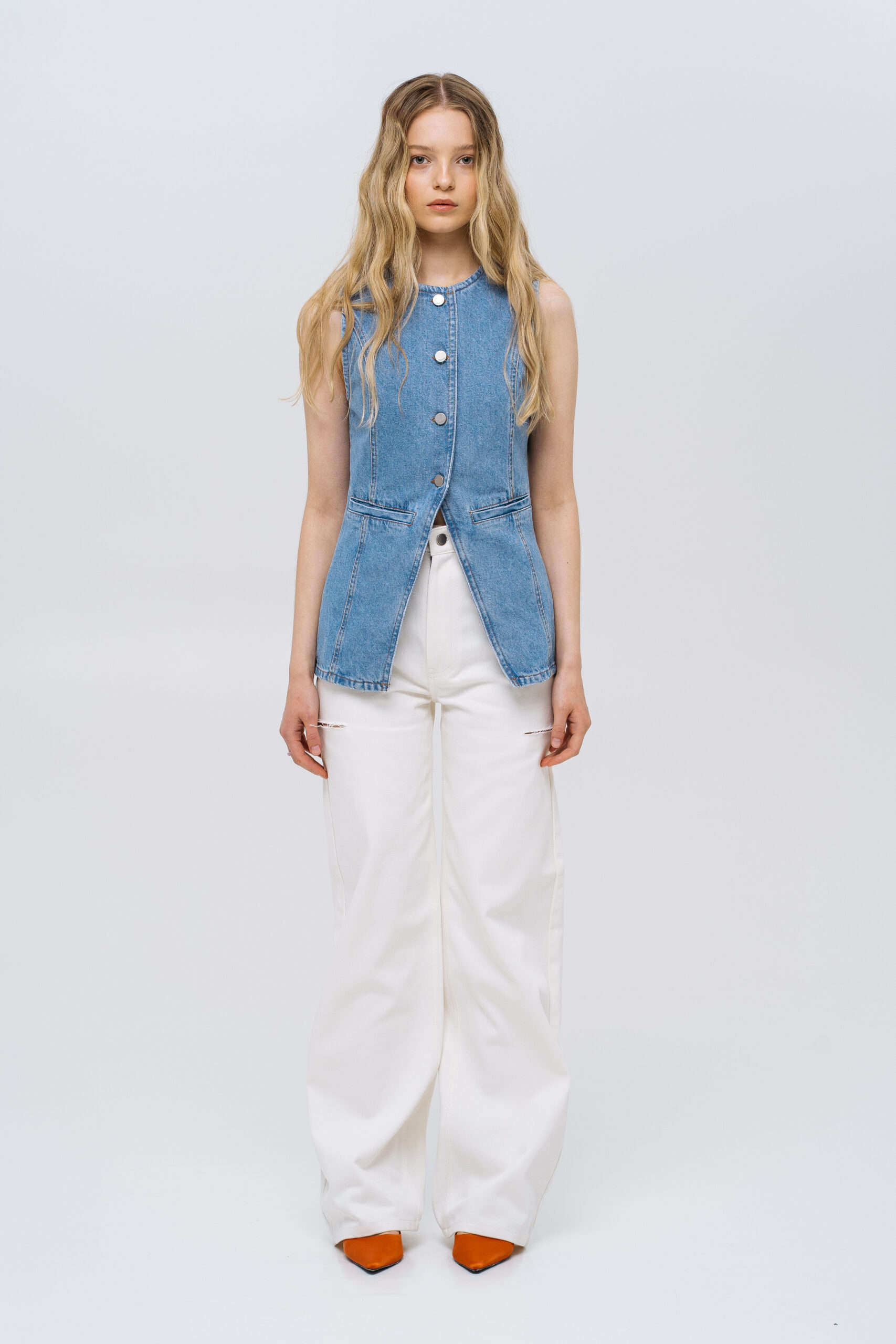 Джинси MATCH DENIM White with rips