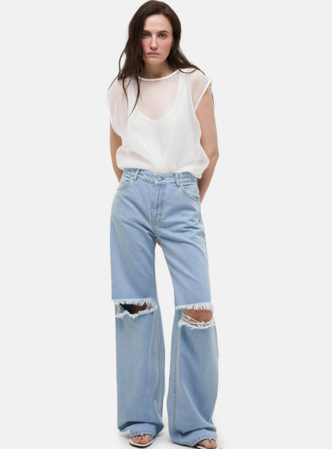 Джинси MATCH DENIM Ripped Jeans блакитні