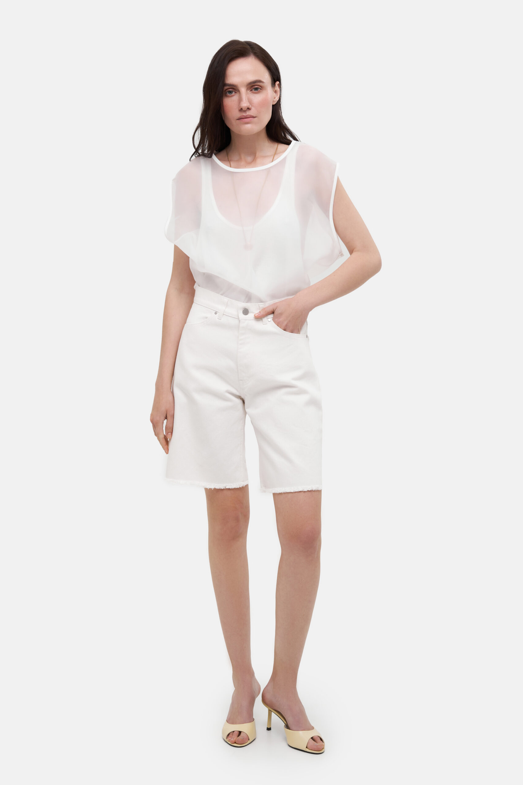 Шорти MATCH DENIM White Bermuda