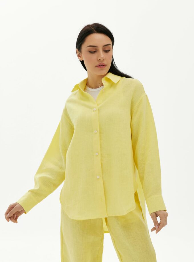 Лляна жіноча сорочка FEEL and FLY Rene Yellow