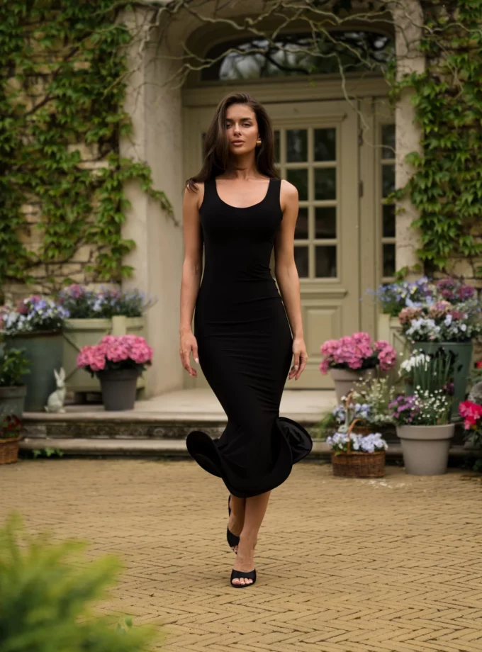 Сукня MOHD міді ruffle dress Black