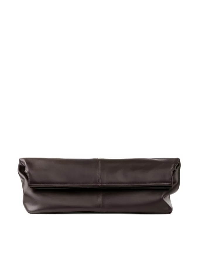 Сумка Poelle Elza clutch коричневий шкіра