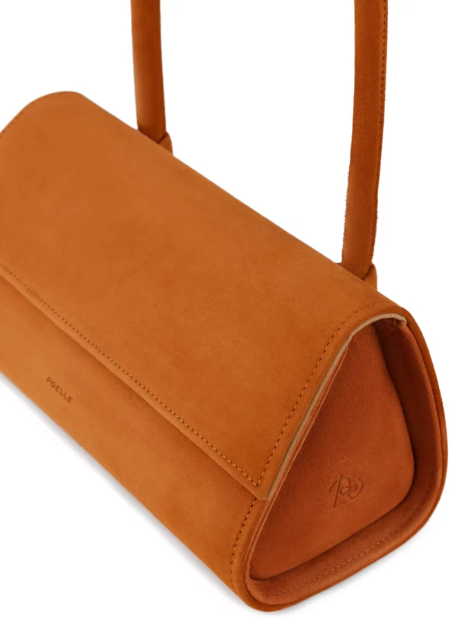 Сумка Poelle Untitled bag small оранжева замша