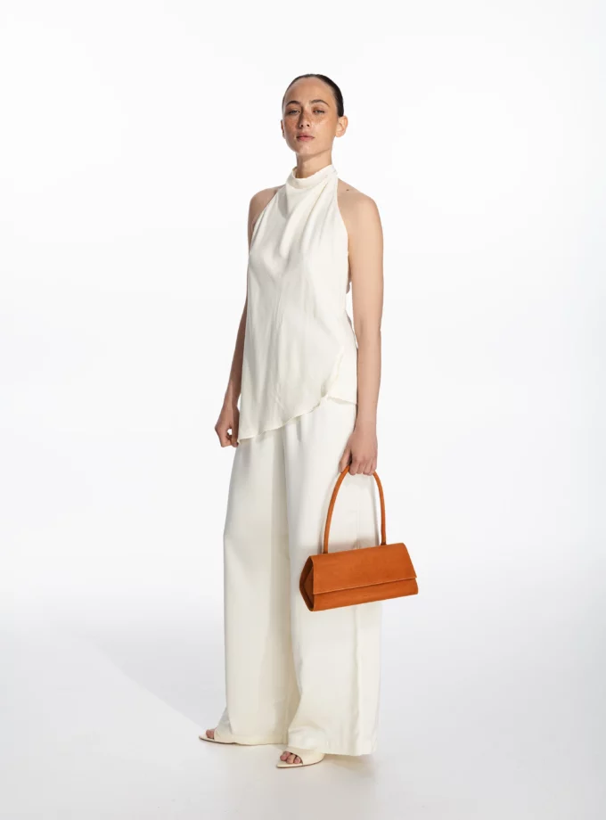 Сумка Poelle Untitled bag small оранжева замша