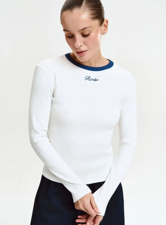 Лонгслів Roar RIBBED молочний