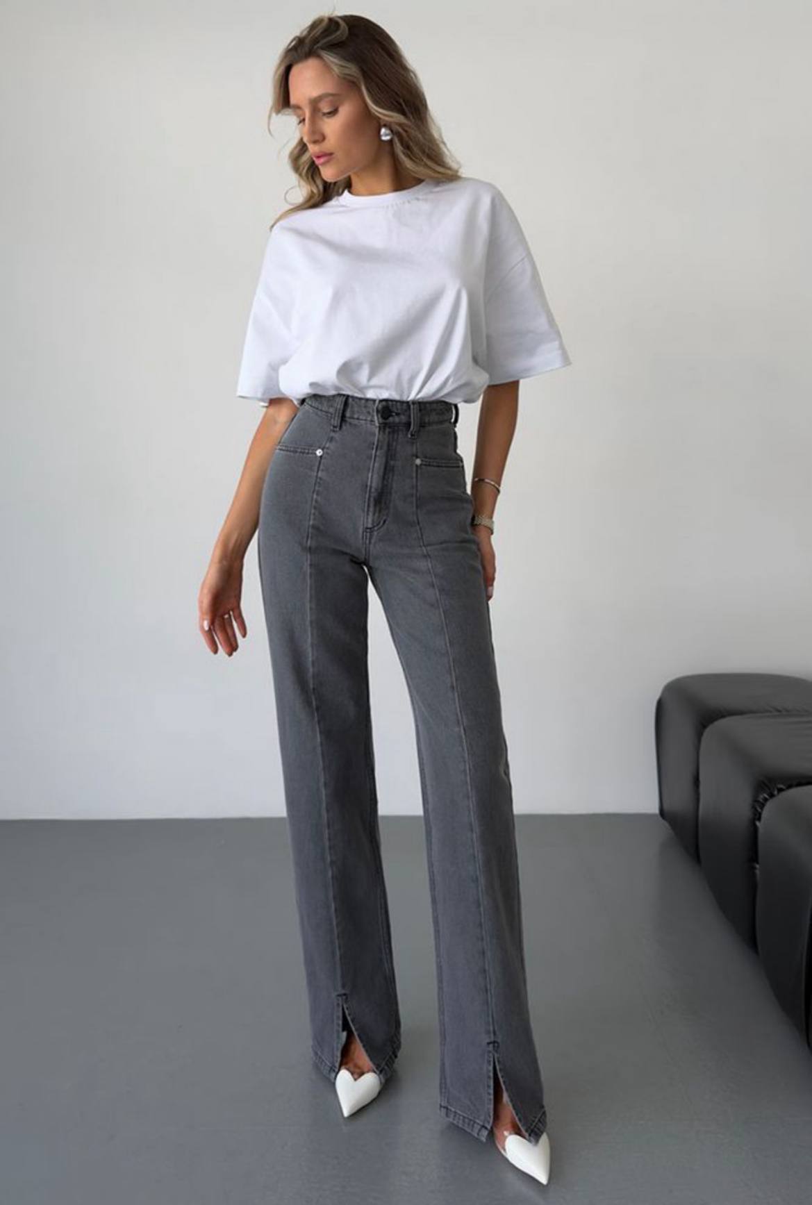 Джинси Aisenberg denim Irma сірі