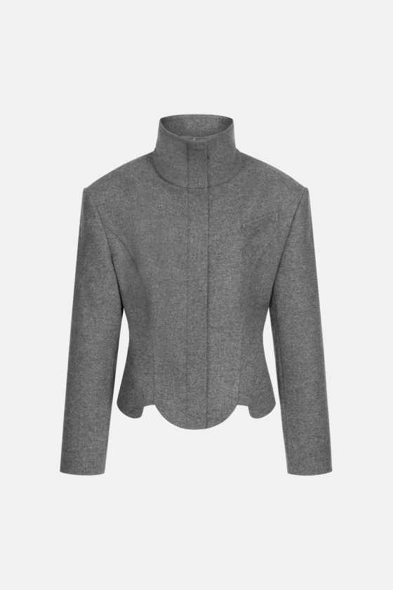 Пальто-жакет Bazhane Jockey jacket сірий