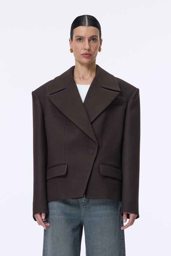 Пальто-жакет Bazhane Immense Jacket шоколадний