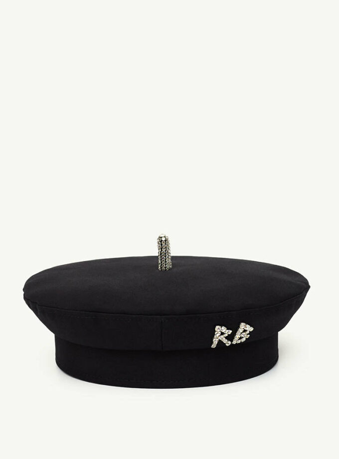 Берет RB Crystal-embellished Beret чорний
