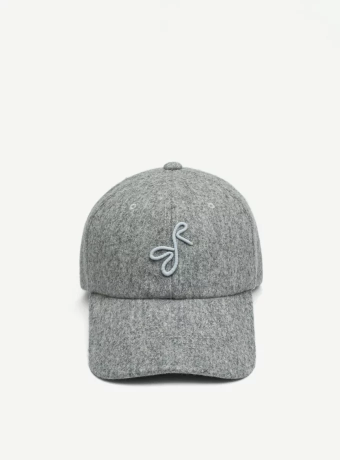 Бейсболка RB Monogram-embellished Baseball Cap світло-сіра вовняна