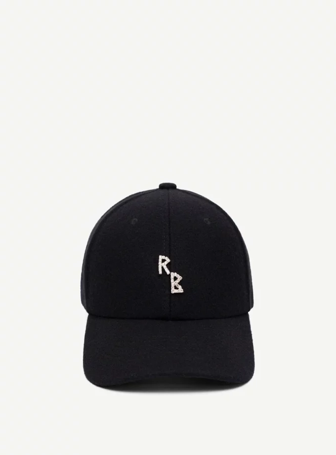 Бейсболка RB Crystal-embroidered Baseball Cap Wool чорна
