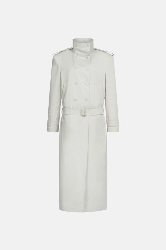 Тренч Bazhane Steel trench coat сірий