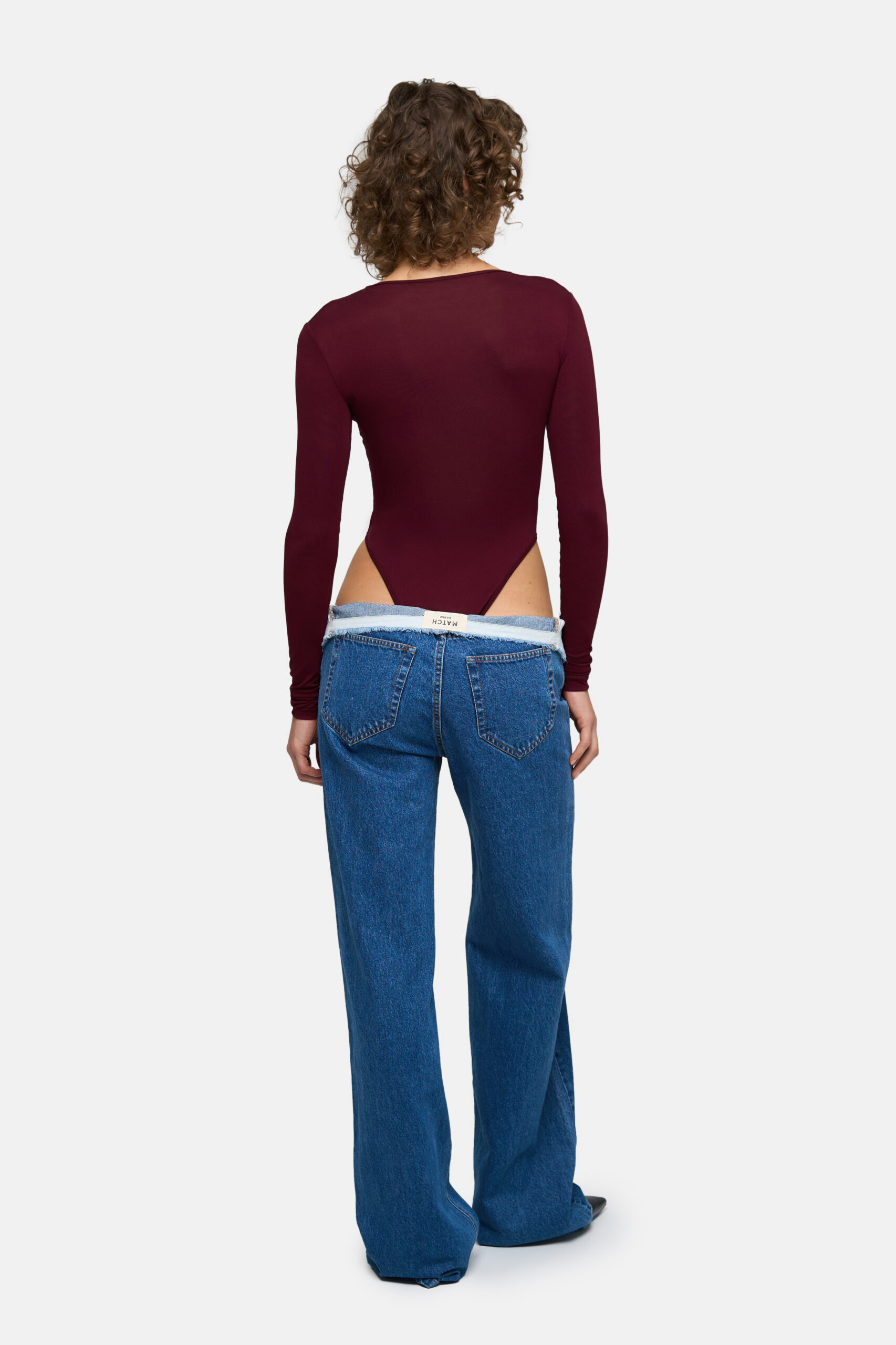 Боді MATCH DENIM бургунді - Зображення 3