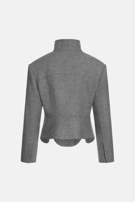Пальто-жакет Bazhane Jockey jacket сірий
