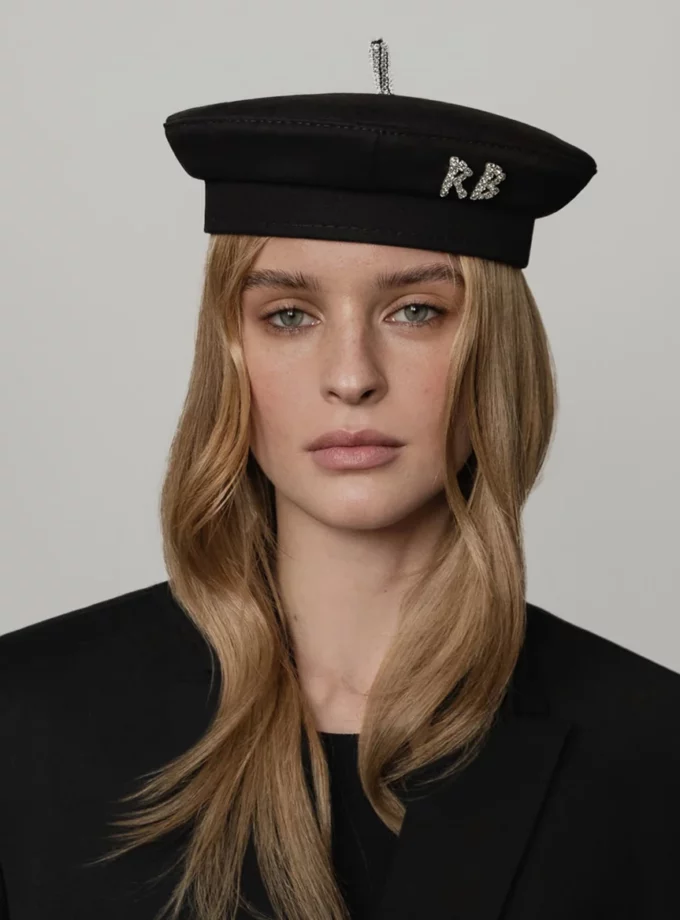 Берет RB Crystal-embellished Beret чорний