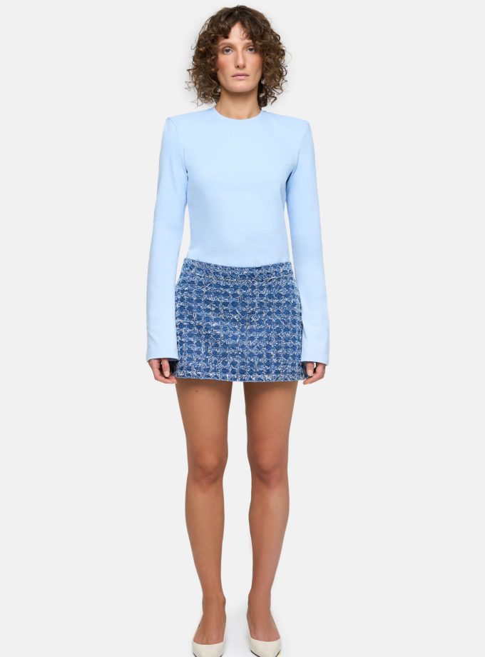 Спідниця MATCH DENIM Frayed Denim Mini синя