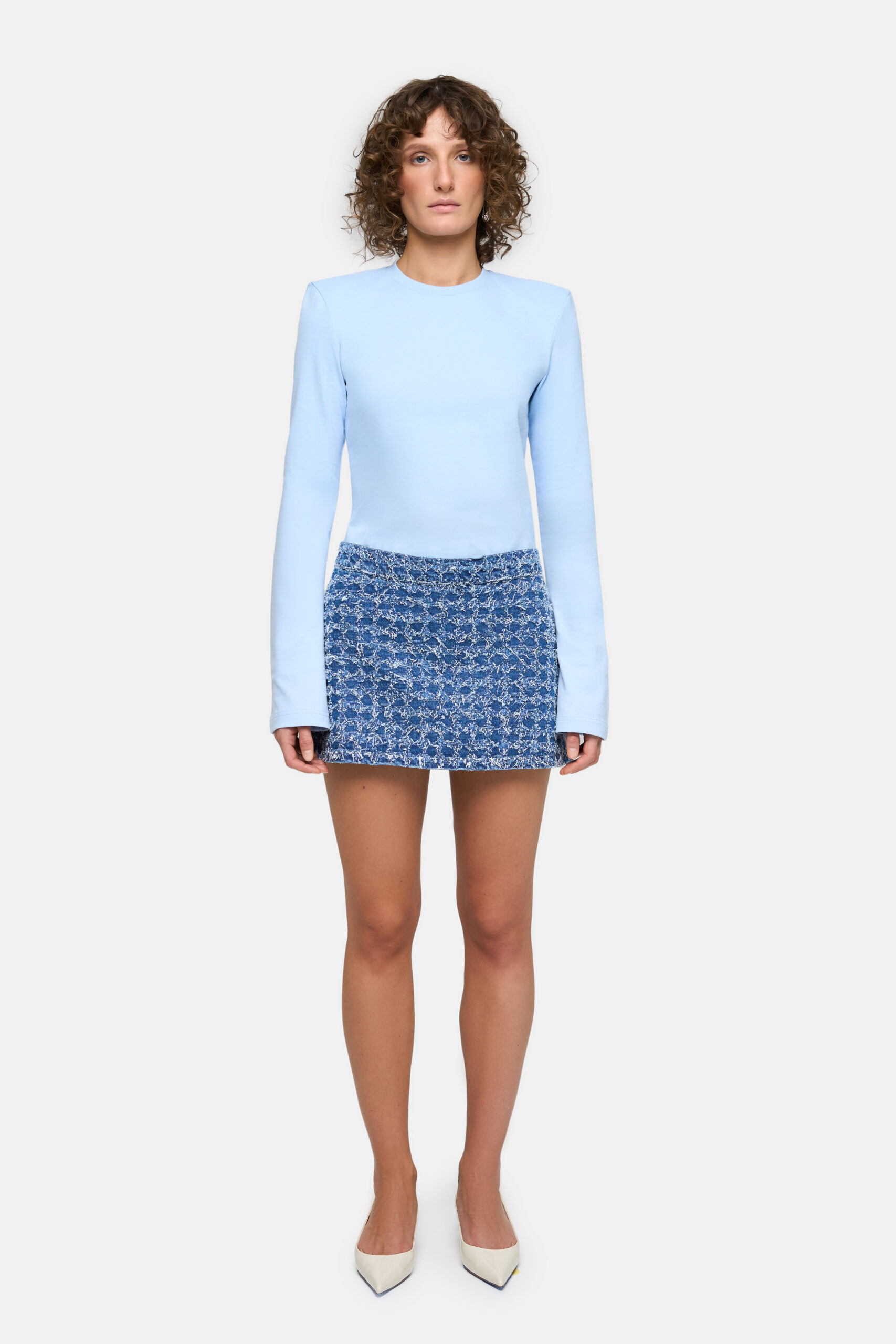 Спідниця MATCH DENIM Frayed Denim Mini синя