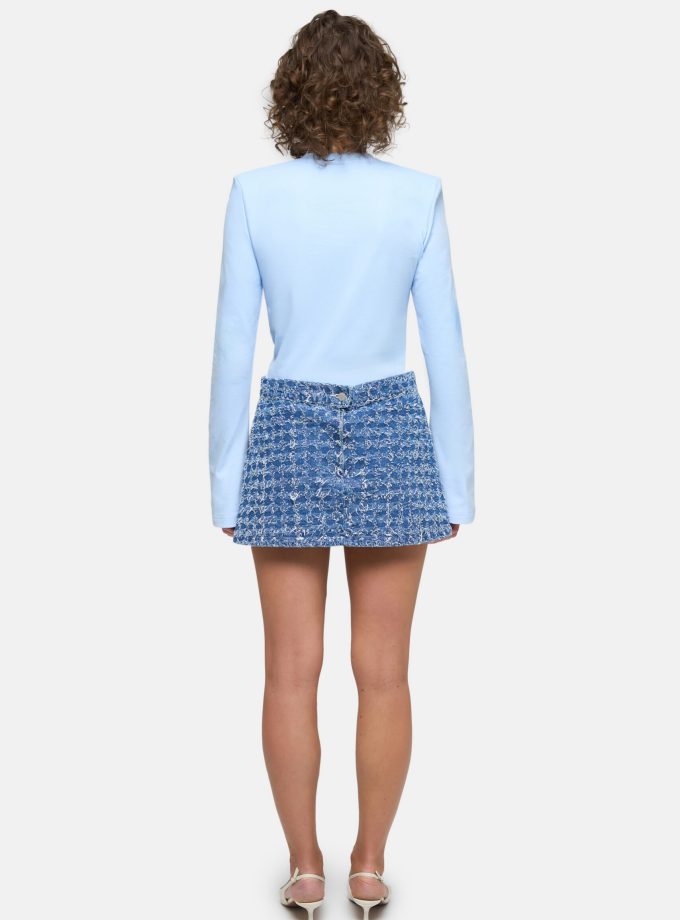 Спідниця MATCH DENIM Frayed Denim Mini синя