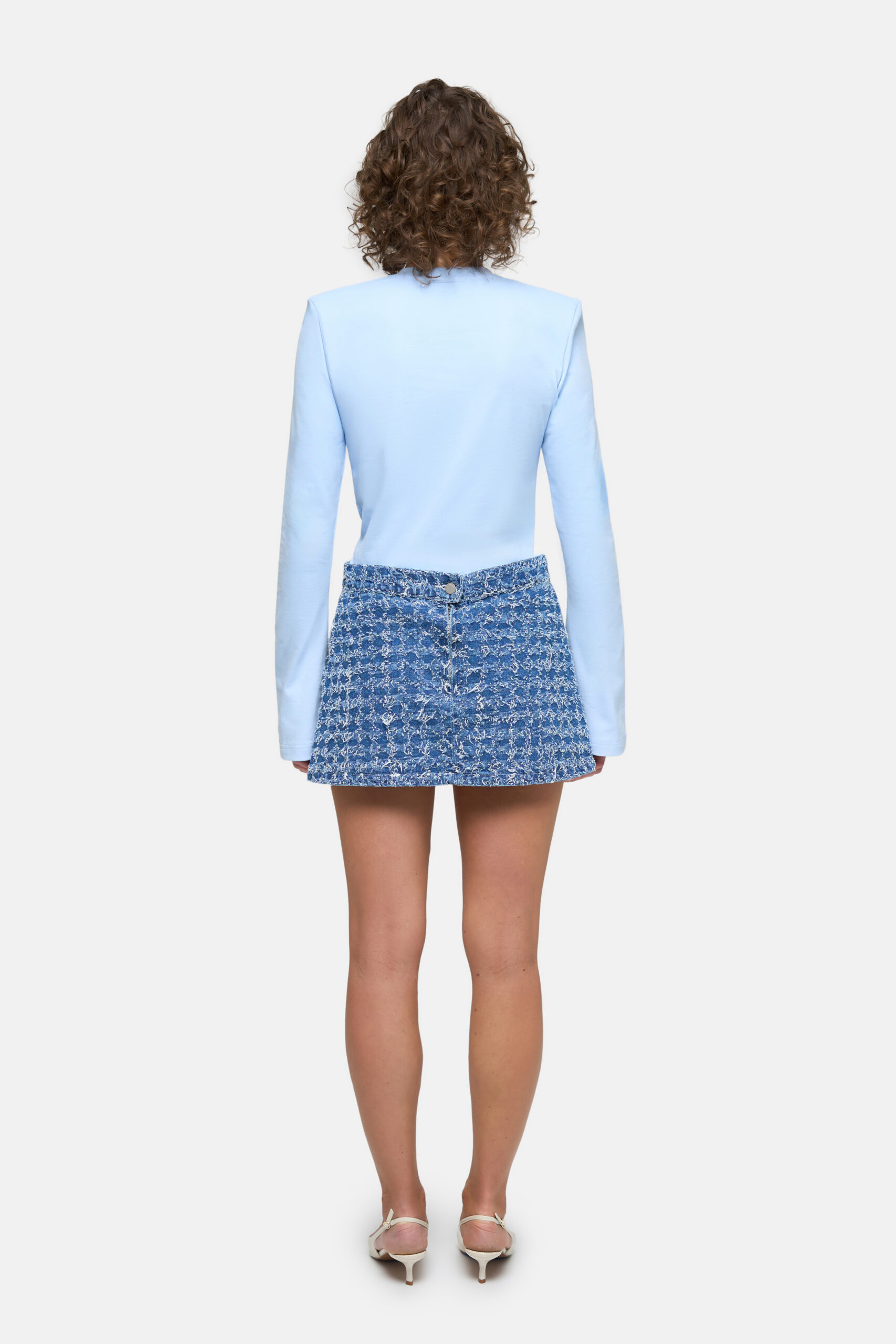 Спідниця MATCH DENIM Frayed Denim Mini синя - Зображення 2