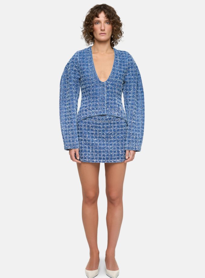 Жакет MATCH DENIM Frayed Denim синій