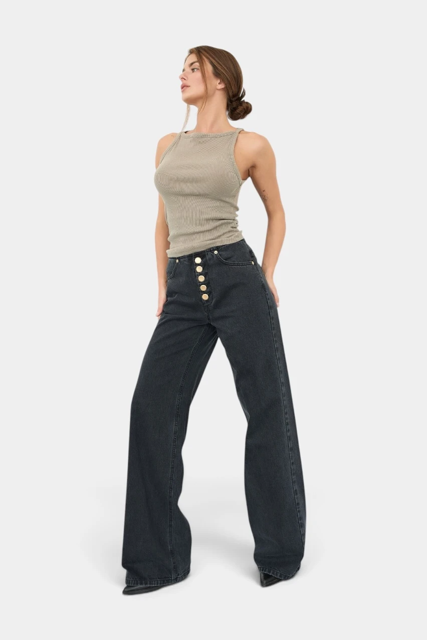 Джинси Aisenberg denim Buttons чорні