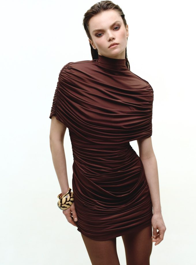 Сукня 9CORE Drape коричнева