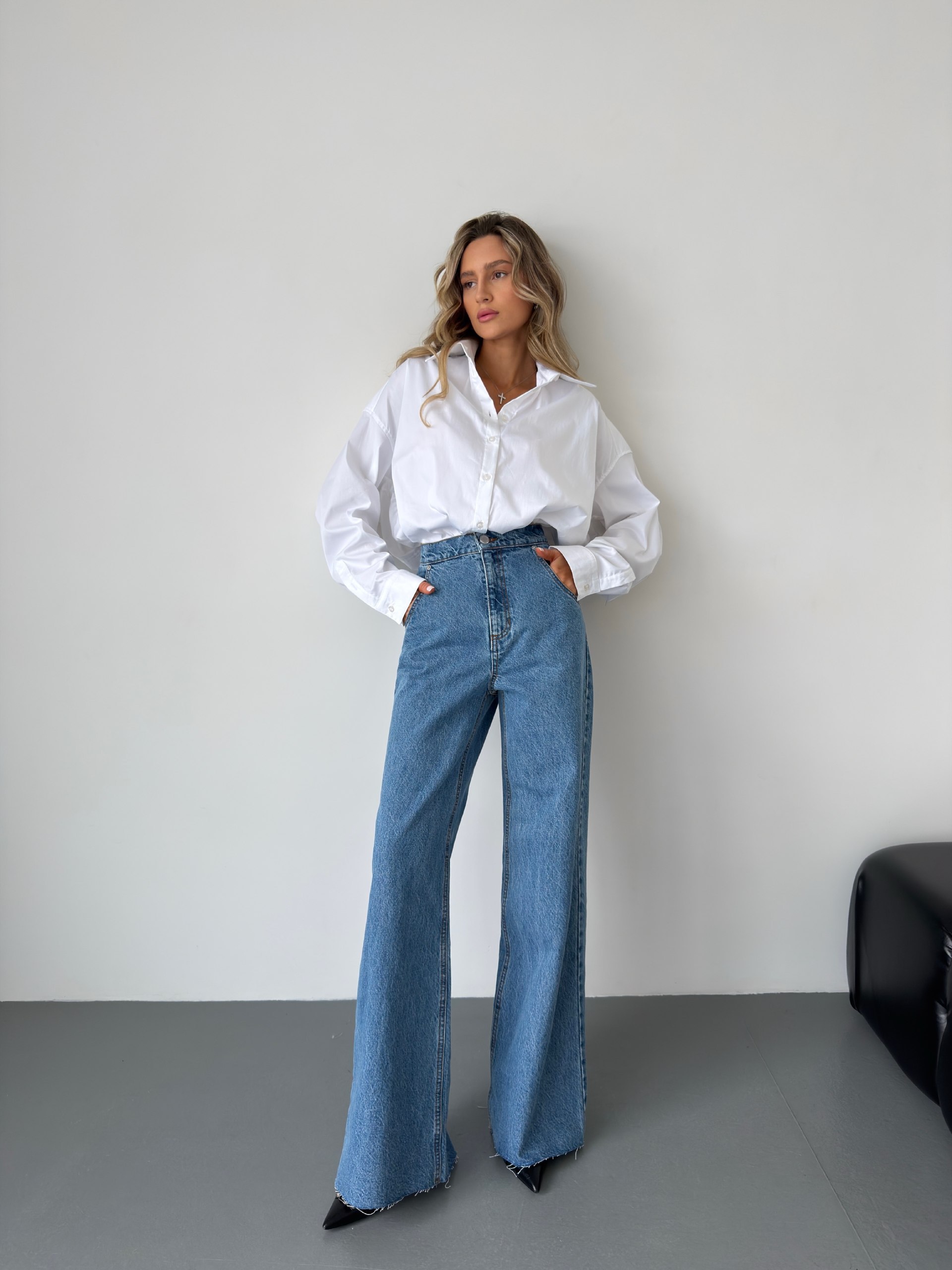 Сорочка Aisenberg denim бавовняна біла - Зображення 2