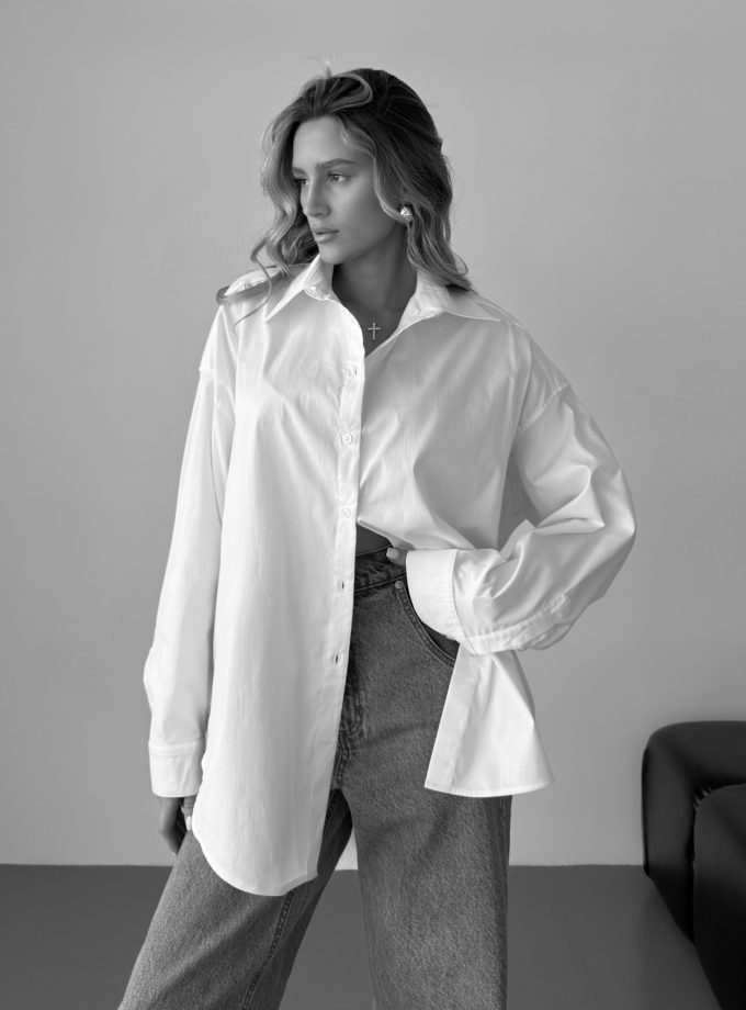 Сорочка Aisenberg denim бавовняна біла