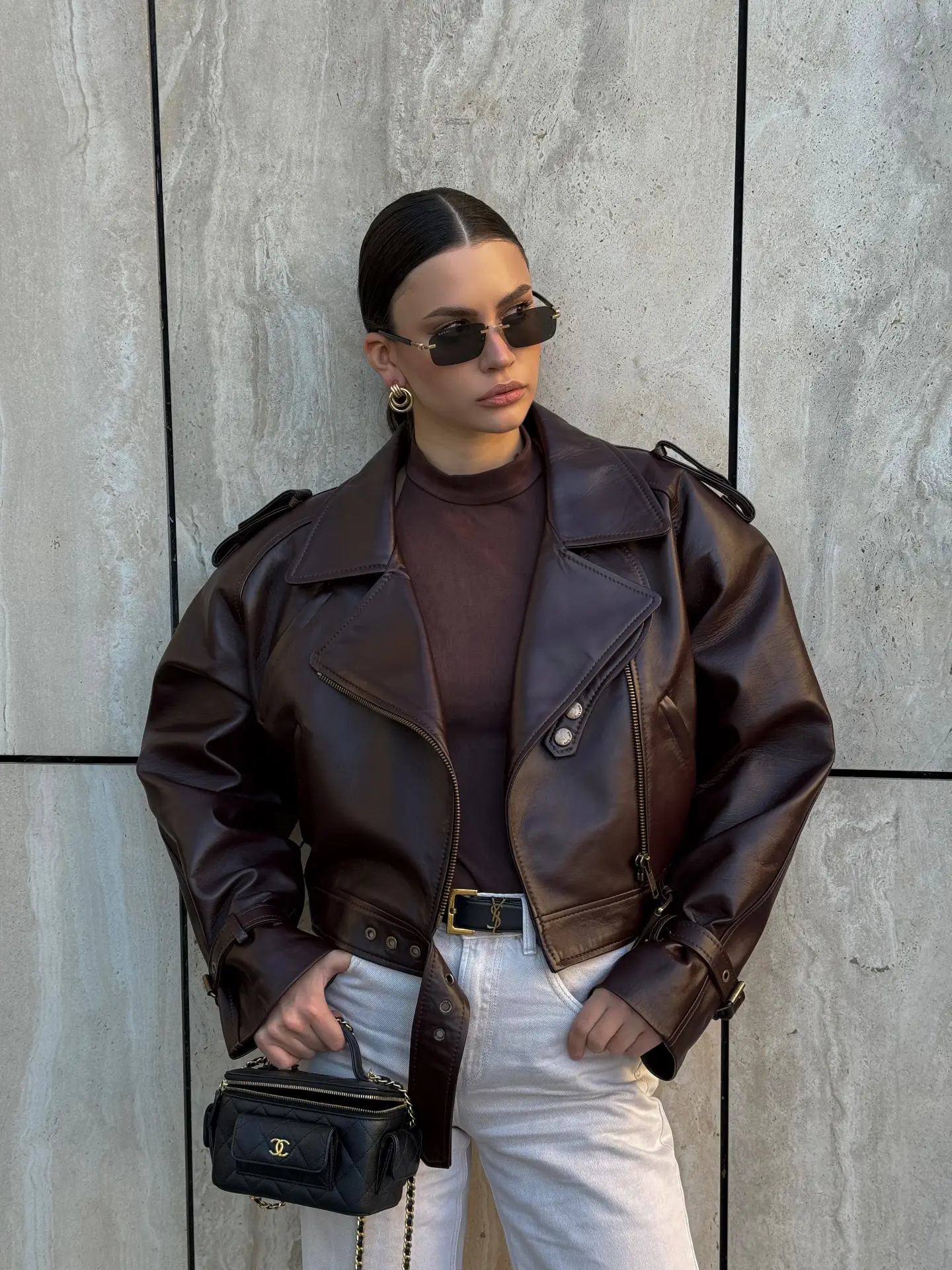 Косуха Got's Label Lauren коричнева гладка шкіра