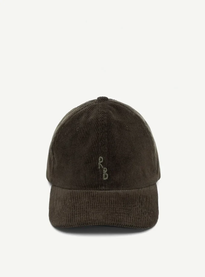 Бейсболка RB Corduroy Baseball Cap темно-зелена velvet