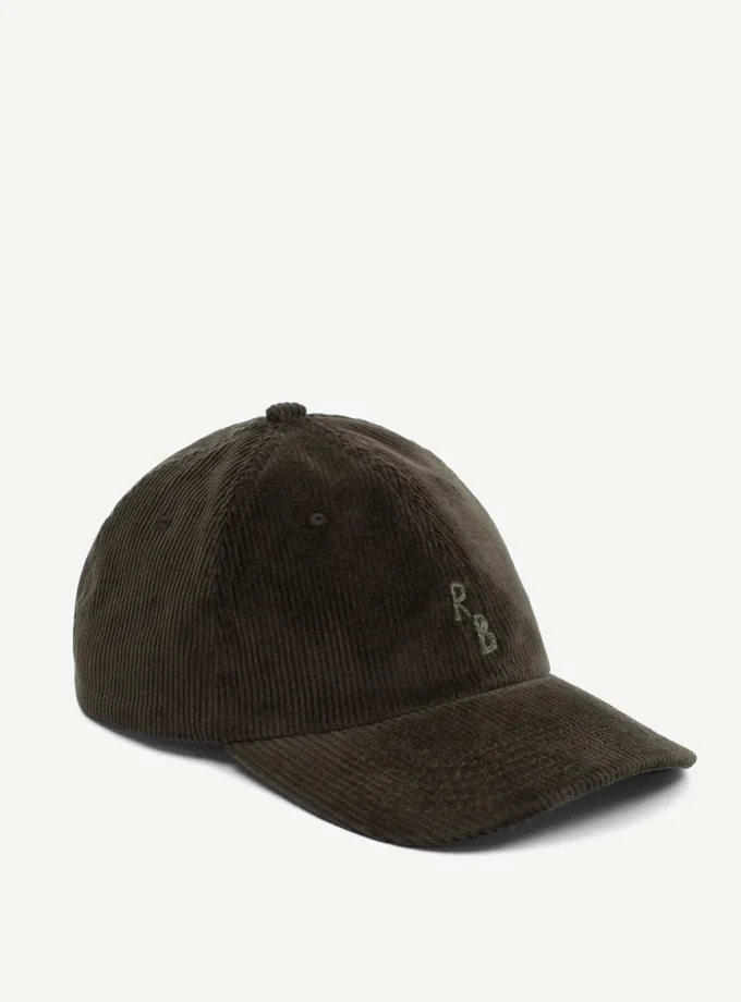 Бейсболка RB Corduroy Baseball Cap темно-зелена velvet