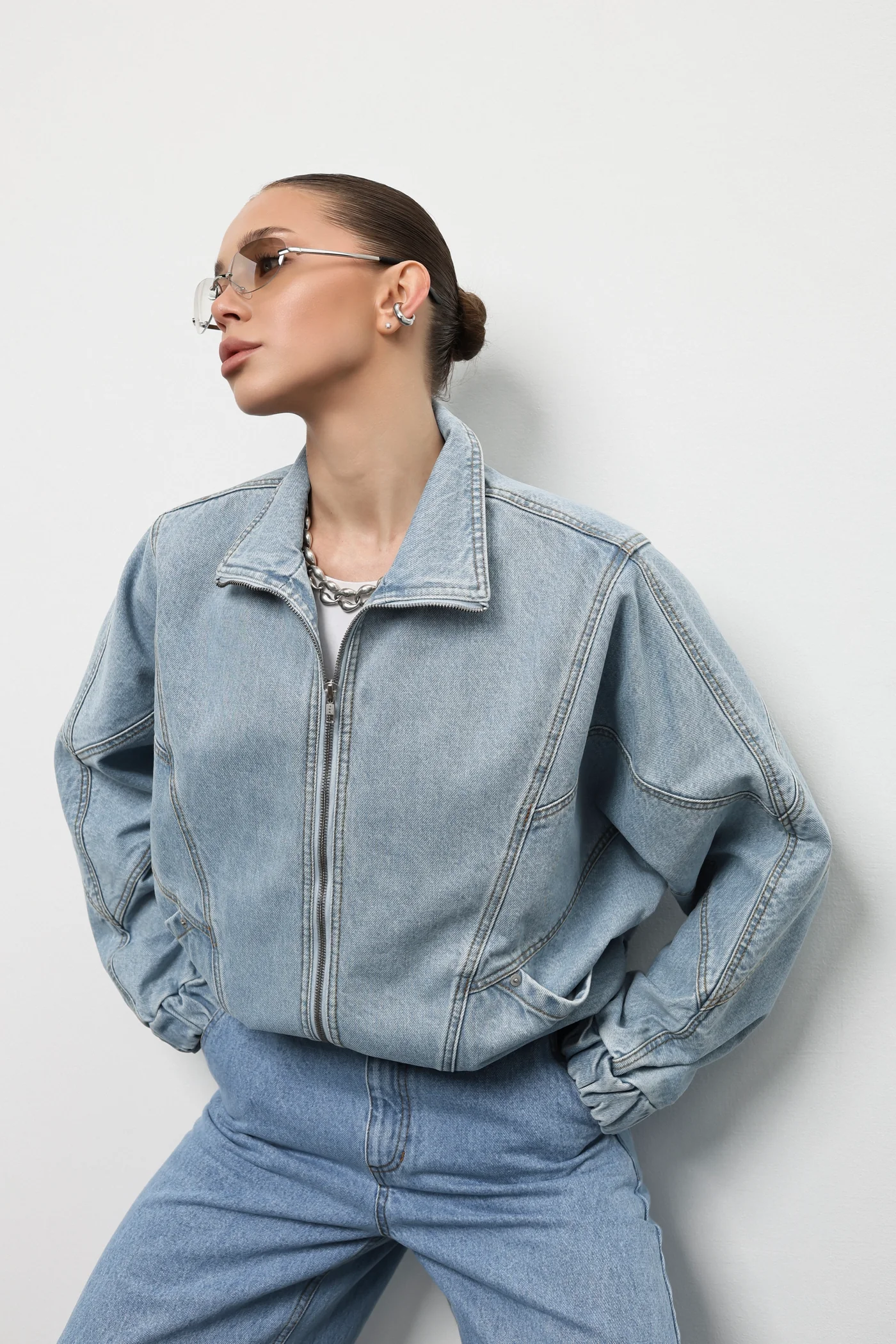 Бомбер Aisenberg Denim блакитний