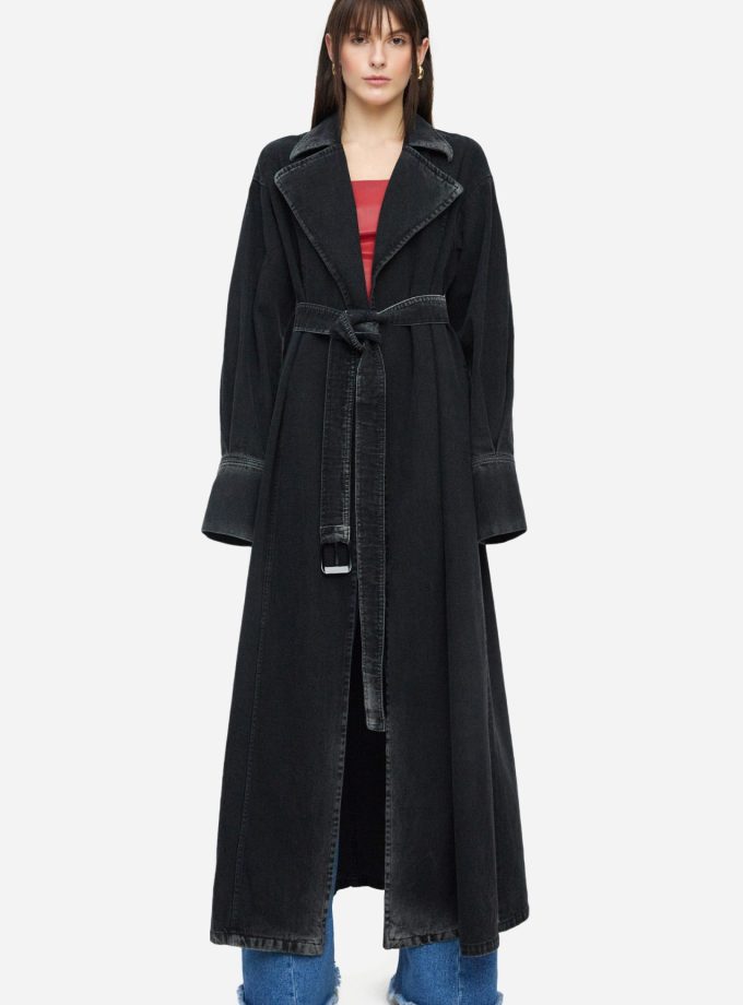 Пальто MATCH DENIM Denim Coat in Black