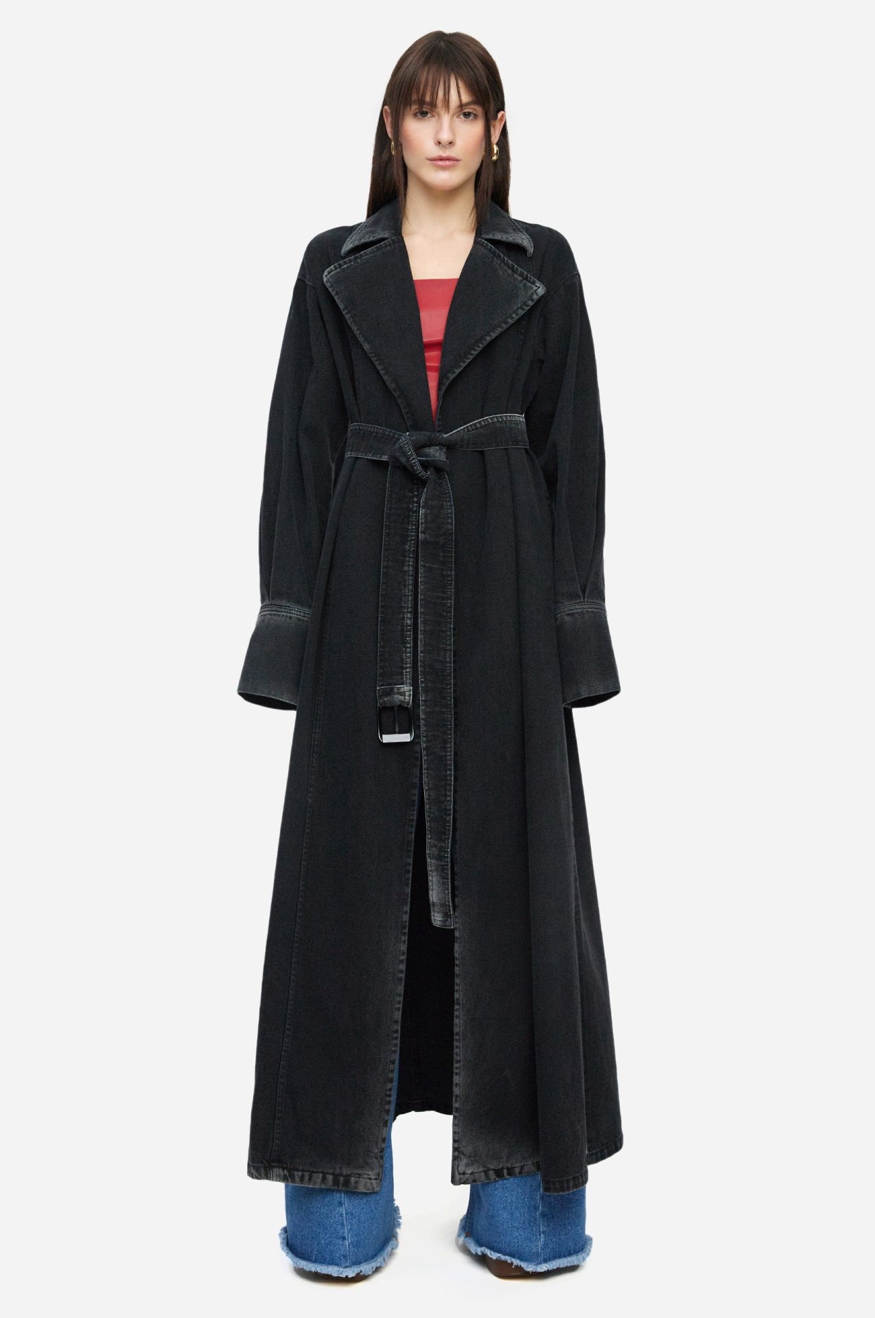 Пальто MATCH DENIM Denim Coat in Black