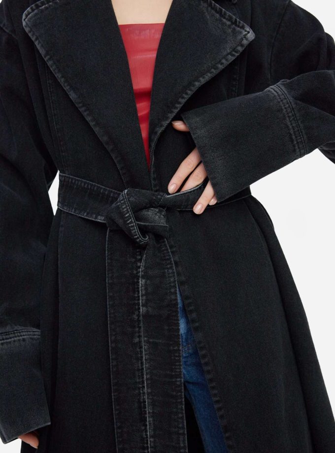 Пальто MATCH DENIM Denim Coat in Black