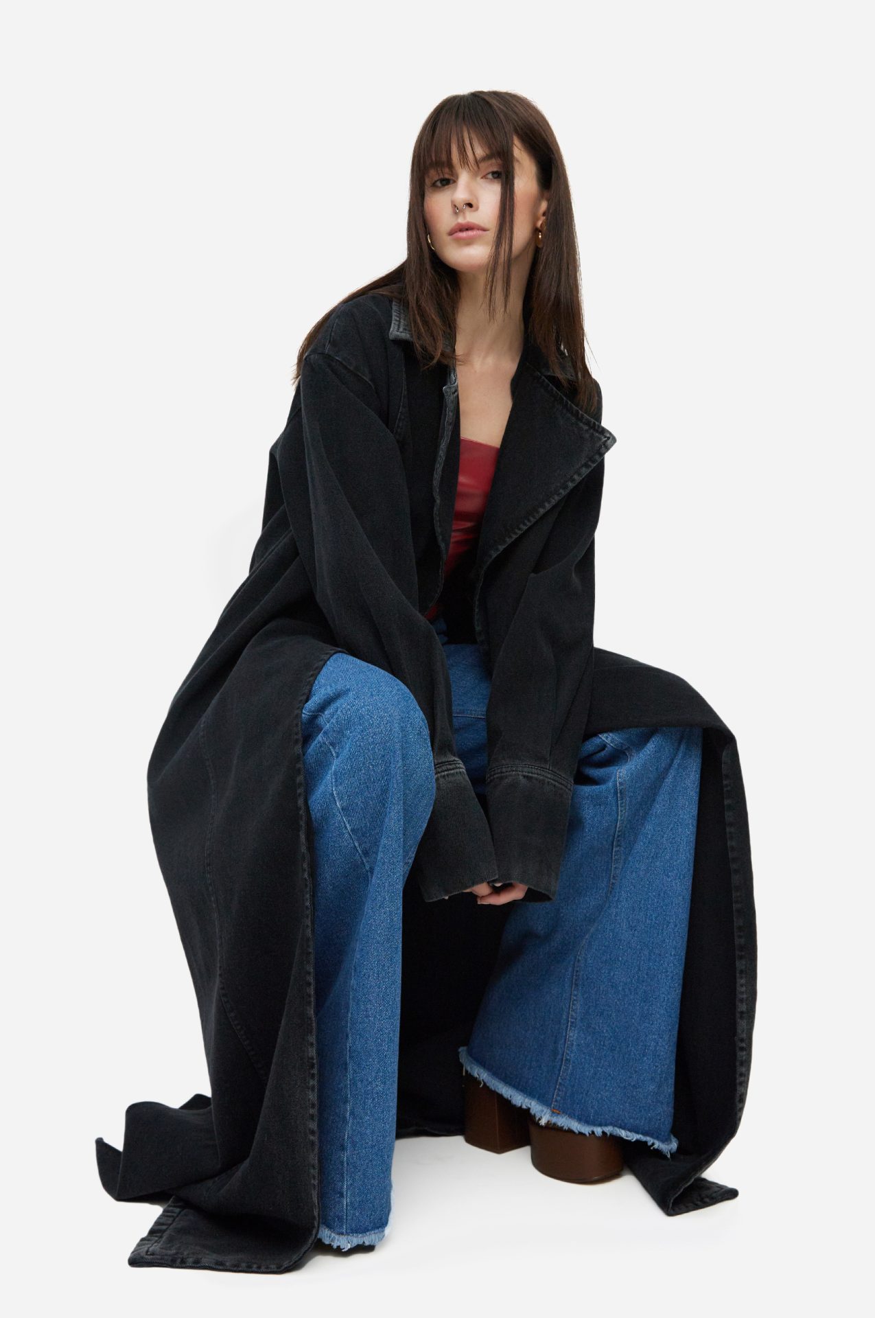 Пальто MATCH DENIM Denim Coat in Black - Зображення 3