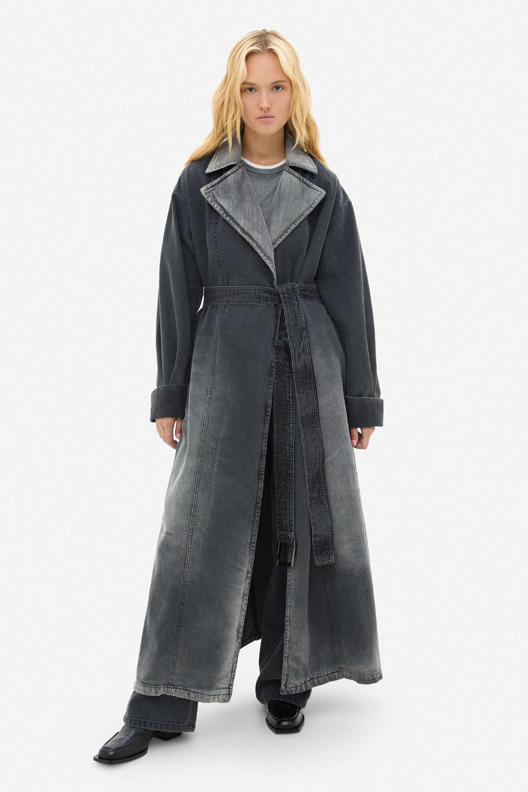 Пальто MATCH DENIM Denim Grey Coat