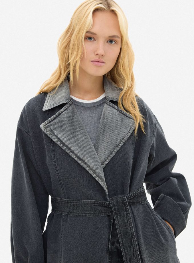 Пальто MATCH DENIM Denim Grey Coat