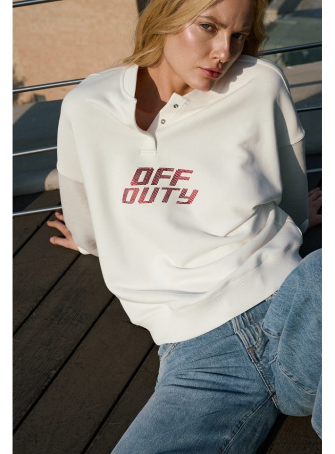 Світшот Zigzag Off duty молочний