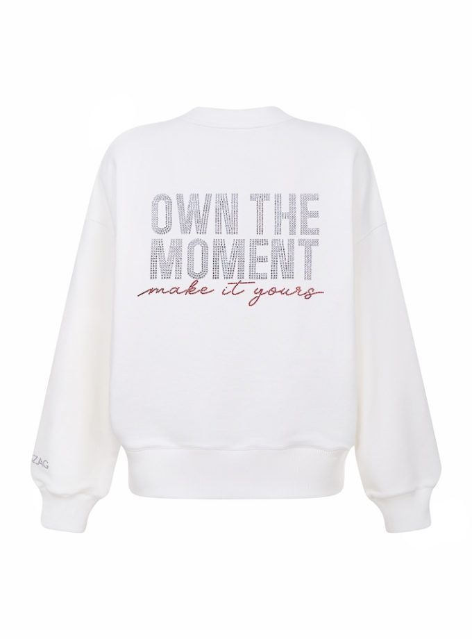 Світшот Zigzag Own the moment молочний