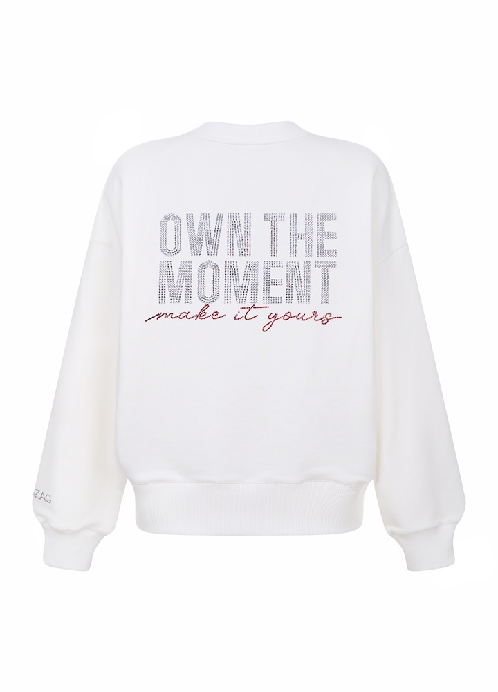 Світшот Zigzag Own the moment молочний