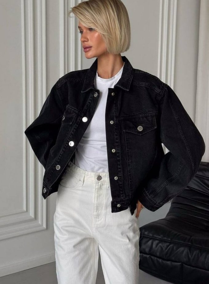 Куртка Aisenberg denim Hit чорна