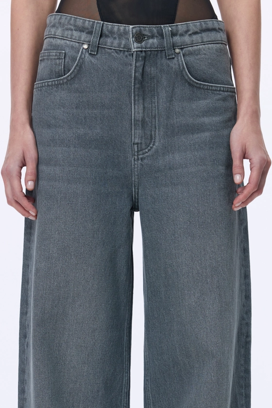 Джинси Bazhane Frame jeans з вишивкою BB logo на патчі сірий